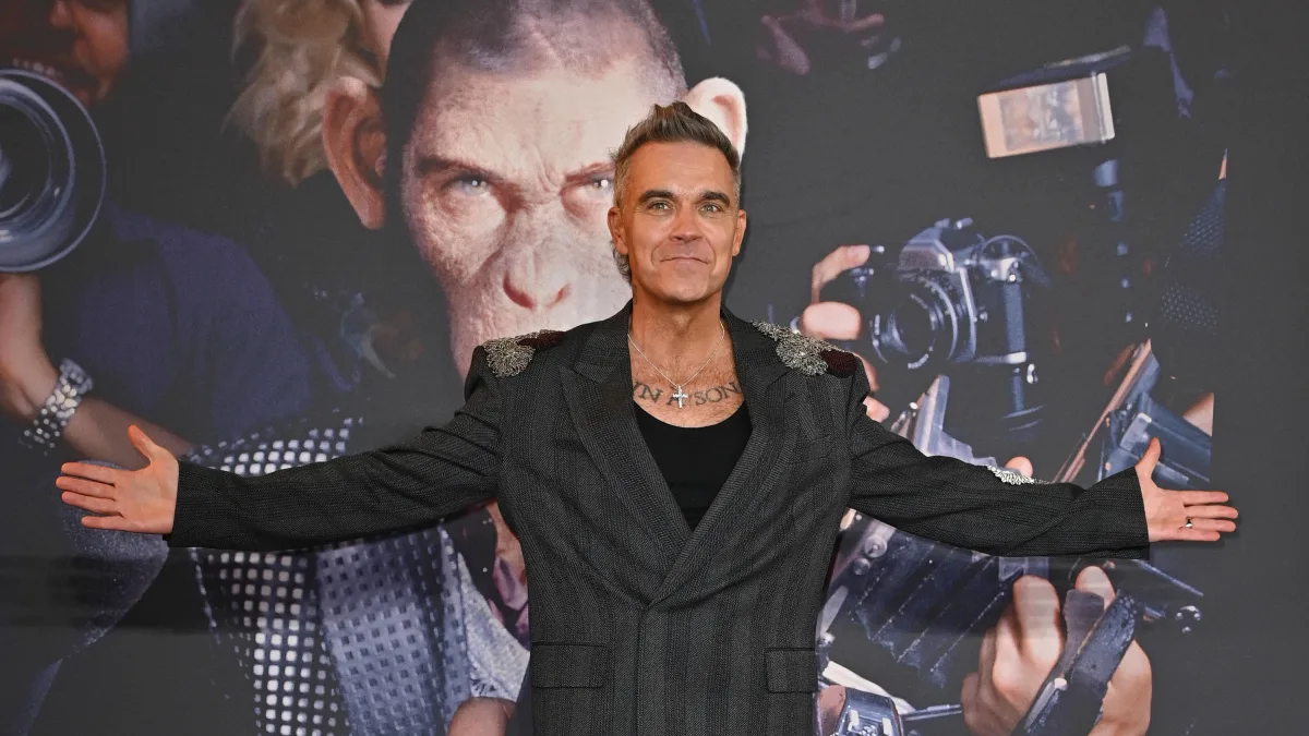 Robbie Williams at the "Better Man" premiere
