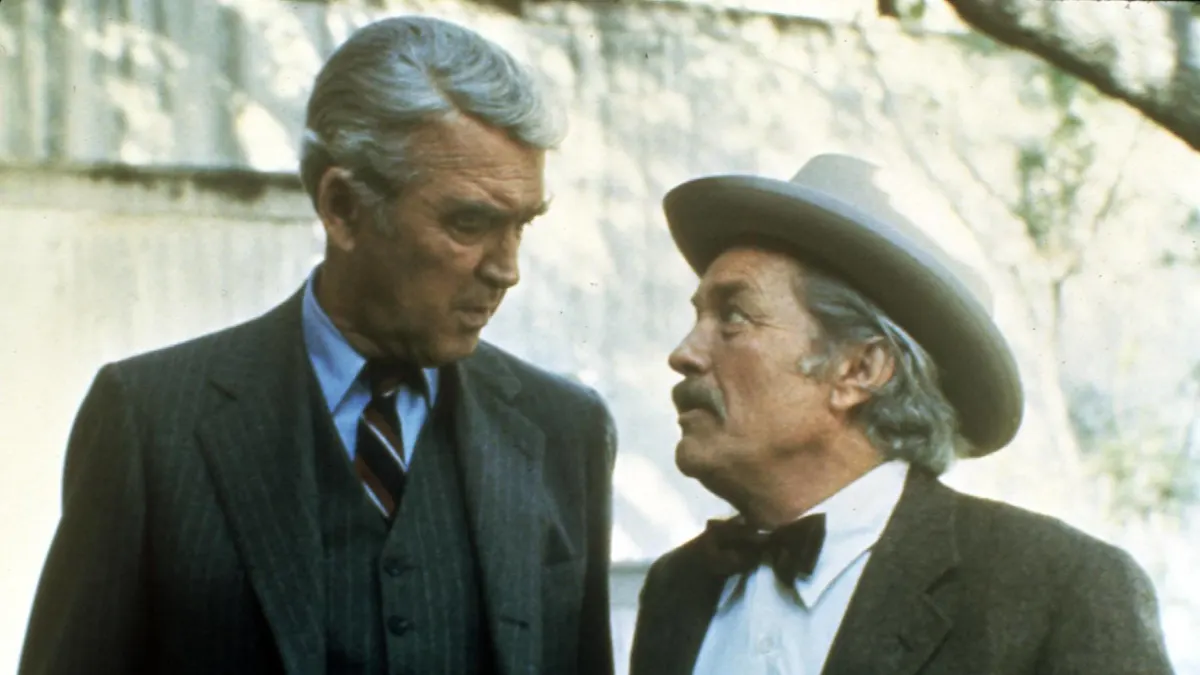 James Stewart and Strother Martin