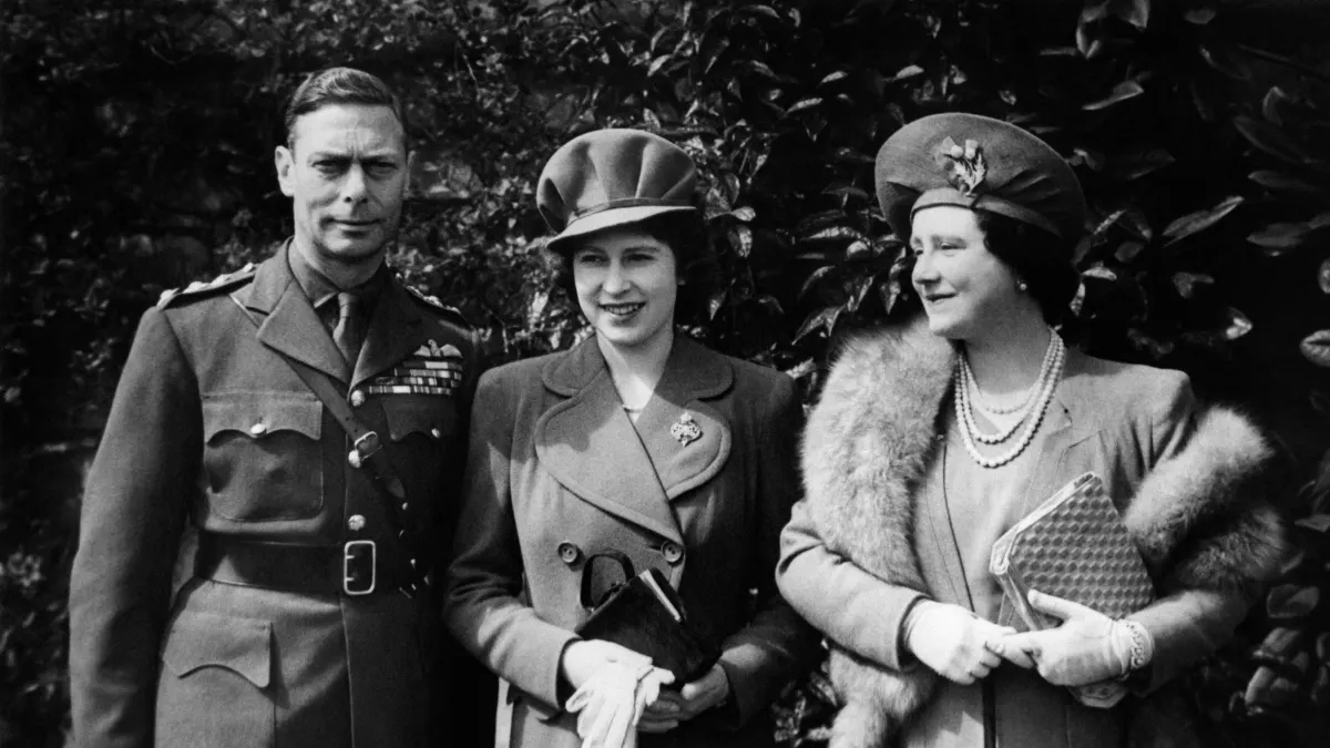 King George, Queen Elizabeth, Queen Mum in 1944