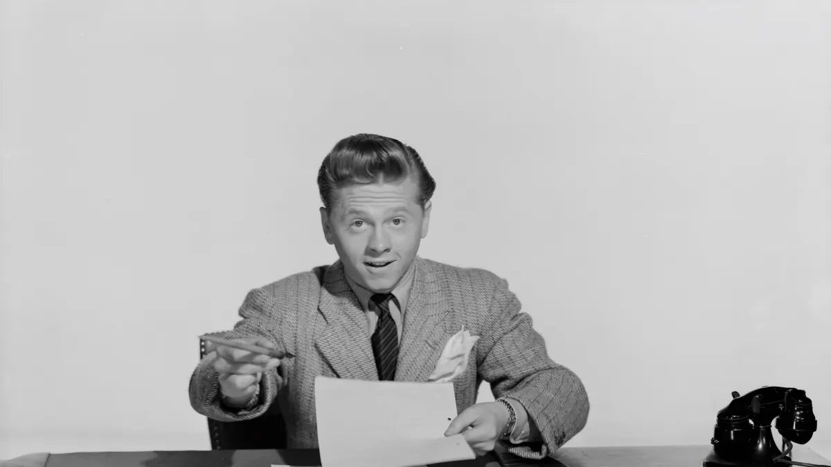 Mickey Rooney as "Andy Hardy"