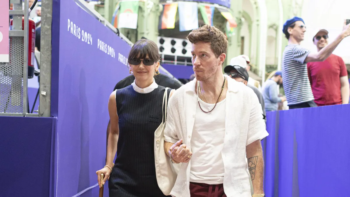 Celebrities in the stands of the Fencing event at the Grand Palais during the Paris2024 Olympic Games Celebrities in the