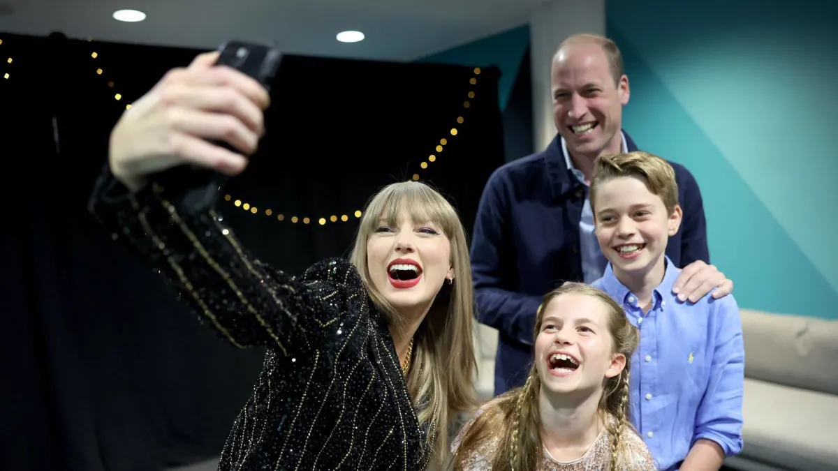 Taylor Swift with Prince William, Prince George and Princess Charlotte
