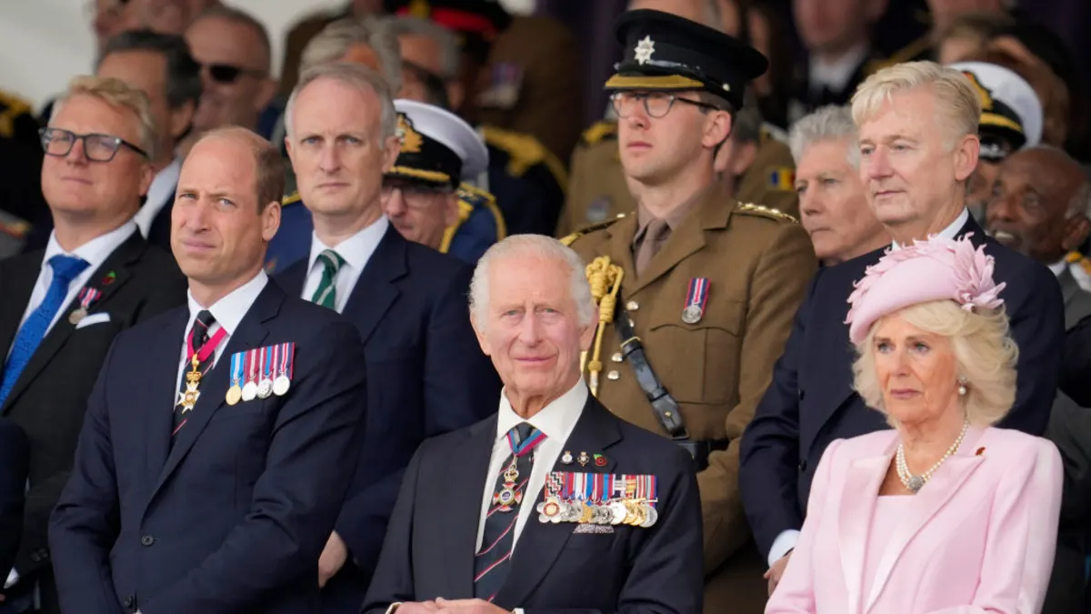 Prince William, King Charles and Queen Camilla
