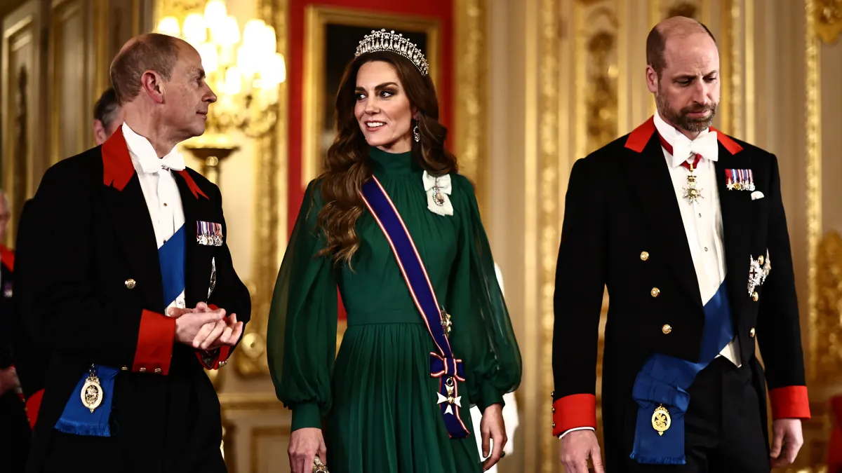 Princess Kate and Prince William at the state banquet.