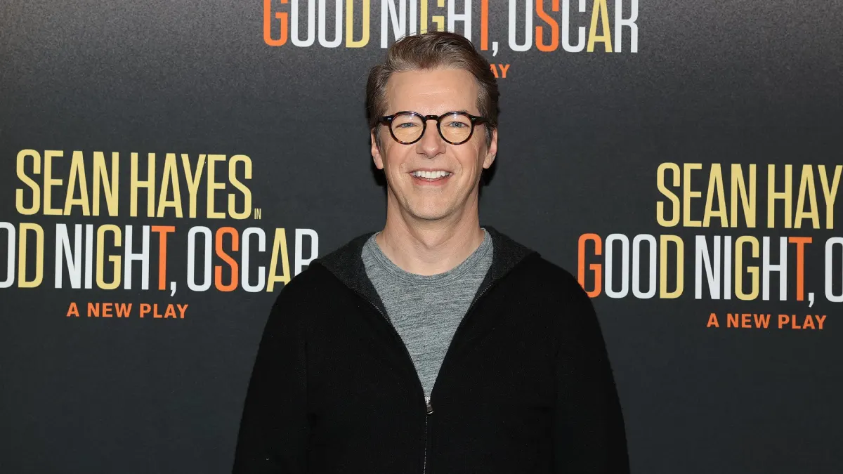 Sean Hayes at the press conference for GOOD NIGHT, OSCAR Broadway Production Press Event, New 42 Studios, New York, NB M