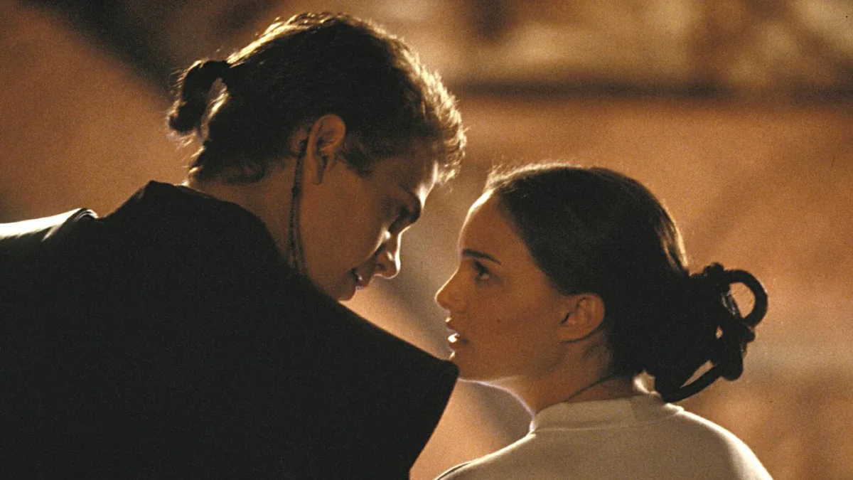 Hayden Christensen and Natalie Portman on 'Star Wars: Episode II'.