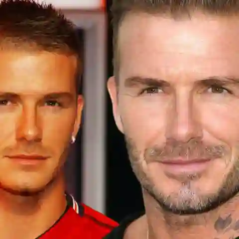 The stark transformation of David Beckham