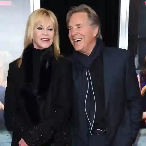 Melanie Griffith and Don Johnson attend the New York premiere of "How To Be Single"