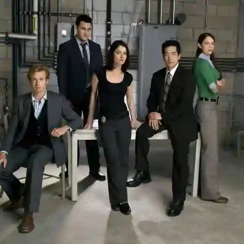 The cast of the series 'The Mentalist'.