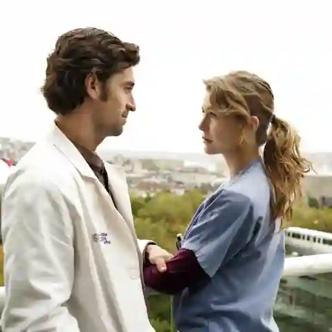 "Derek Shepherd" and "Meredith Grey" in 'Grey's Anatomy'