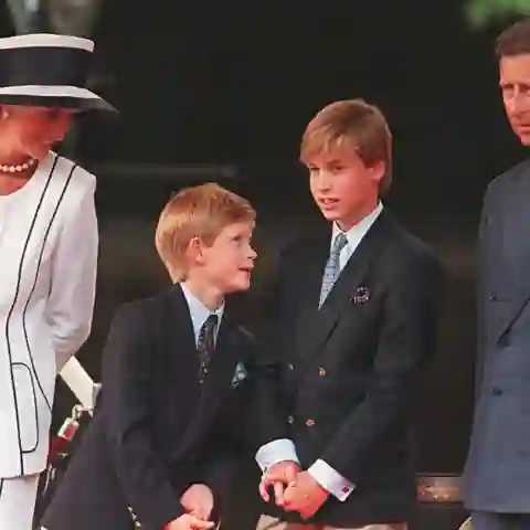 Princess Diana with Prince Charles and her sons William and Harry in 1995.