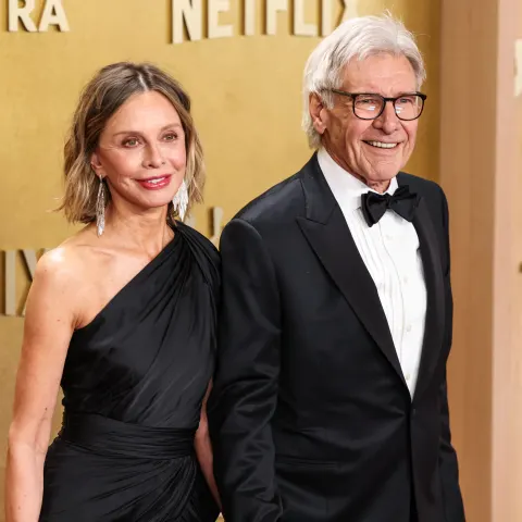 Calista Flockhart and Harrison Ford