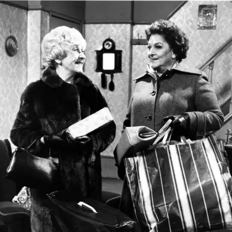 CORONATION STREET CORONATION STREET DORIS SPEED, BETTY DRIVER. Strictly editorial use only in conjunction with the promo