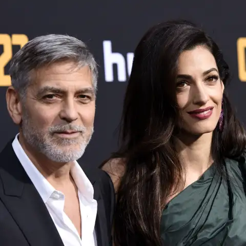 George Clooney and Amal Clooney attend the premiere of Hulu's "Catch-22"