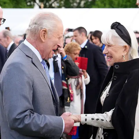 King Charles III and Helen Mirren