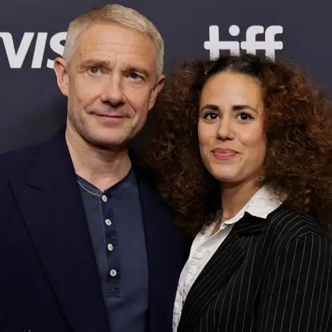 Martin Freeman and Rachel Benaissa