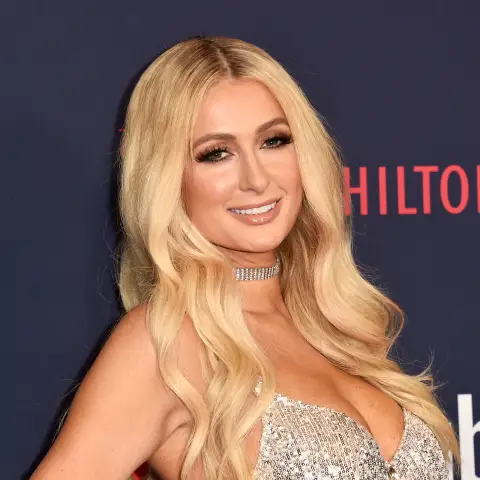 Paris Hilton in transparent dress