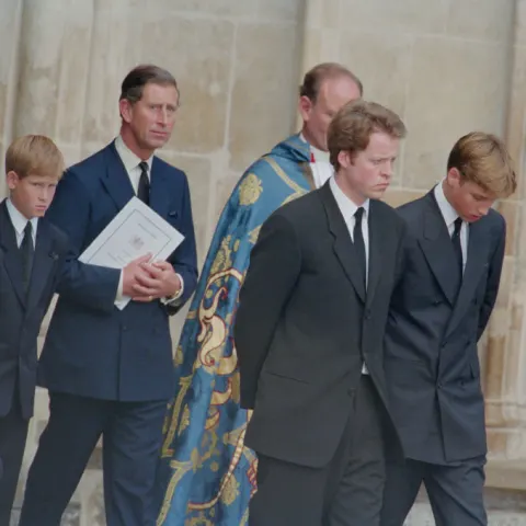 Prince William, Prince Harry, Earl Spencer, Prince Charles