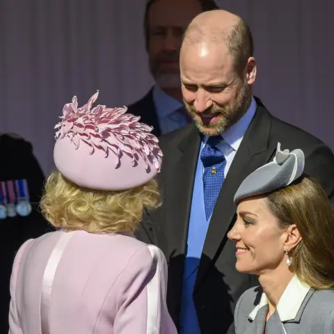 Prince William, Queen Camilla and Princess Kate