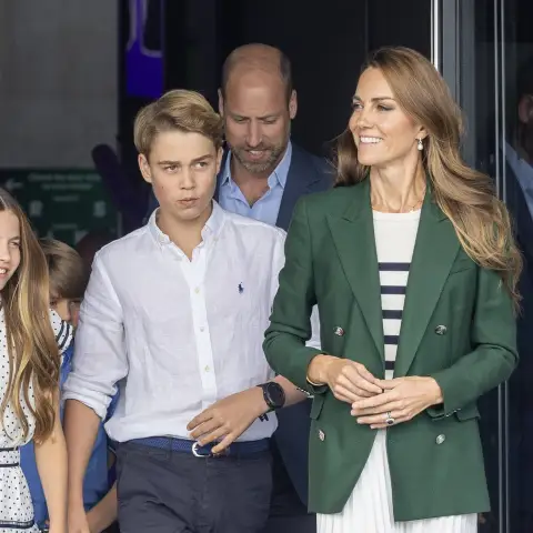 Prince William and Princess Kate with their children