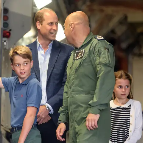 Prince George and Prince William in July 2023