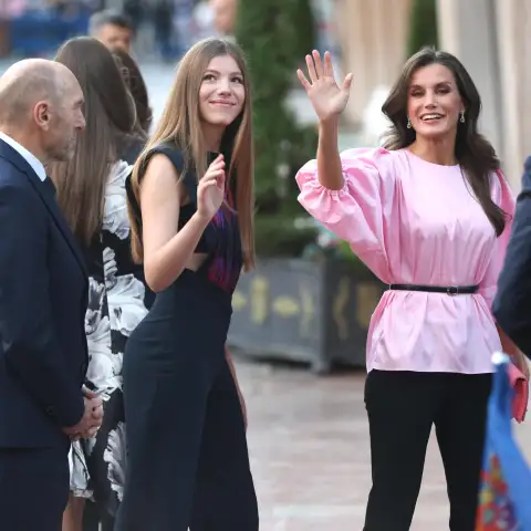 Princess Sofia of Spain waves.