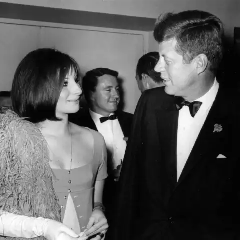 Barbra Streisand and John F. Kennedy
