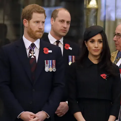 Prince Harry, Prince William and Duchess Meghan