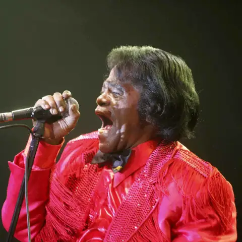 20060630 BRUSSELS BELGIUM US singer James Brown performs on stage during his concert at the Cou