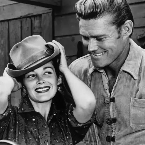 Joan Taylor and Chuck Connors