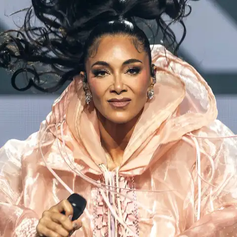 Nicole Scherzinger burn injury performance concert