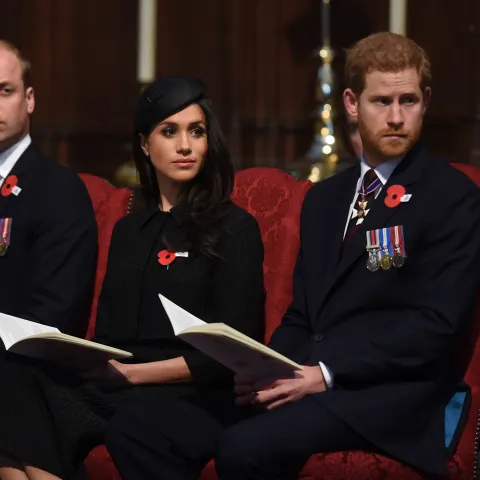 Prince Harry and Meghan Markle Attend Anzac Day Services