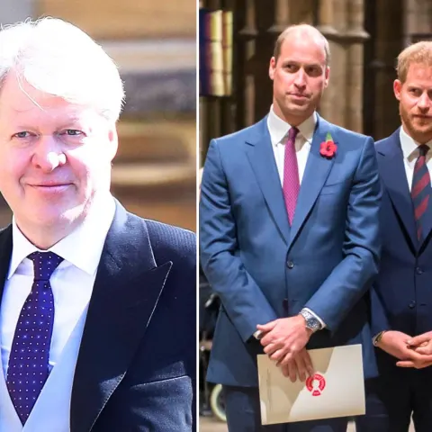 Charles Spencer, Prince William and Prince Harry