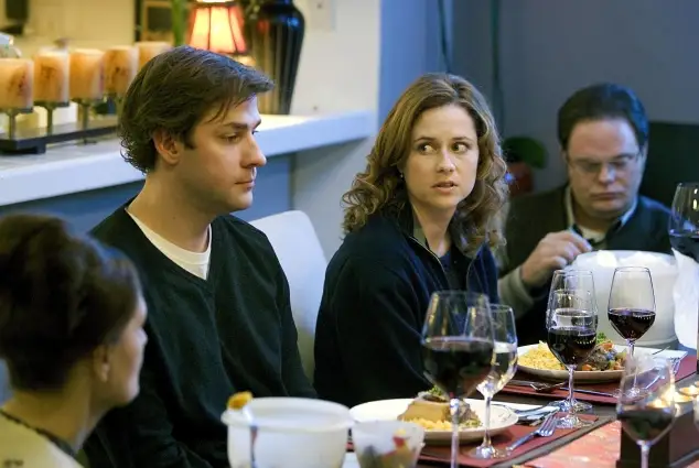 John Krasinski, Jenna Fischer, and Rainn Wilson in 'The Office' 
