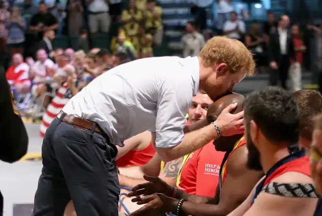 Prince Harry and the USA Wheelchair Rugby Team at Invictus Games 2016.