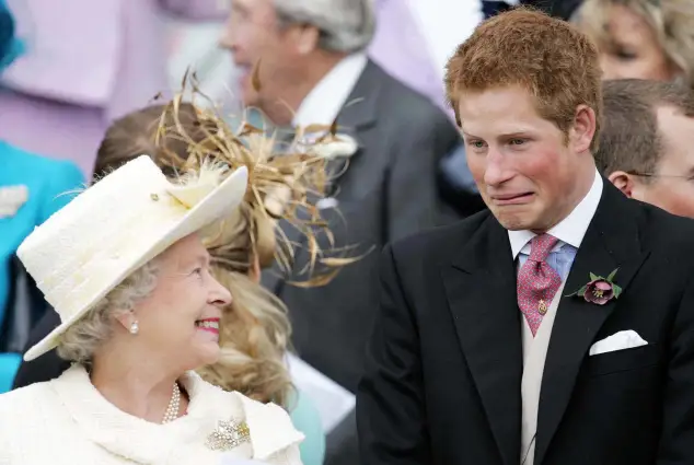 Apr. 9, 2005 - Dorset, Great Britain - Prince Harry and Queen Elizabeth II.