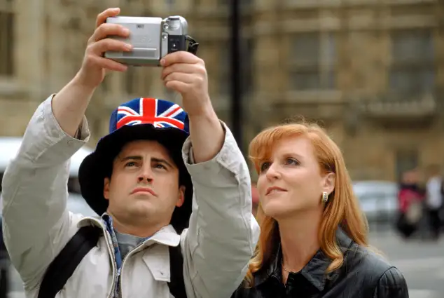 Sarah Ferguson and Matt LeBlanc on 'Friends'