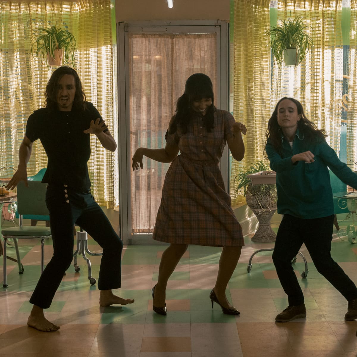 the umbrella academy behind the scenes of the dancing montages