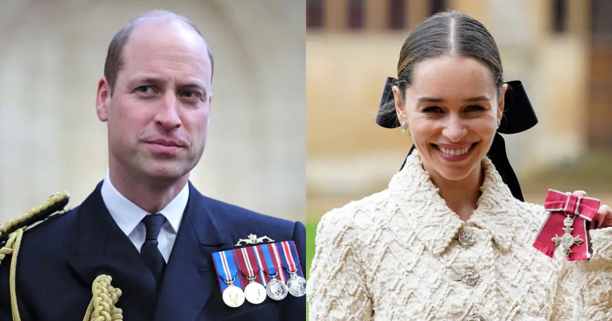 Prince William Honors Emilia Clarke For Her Charity Work