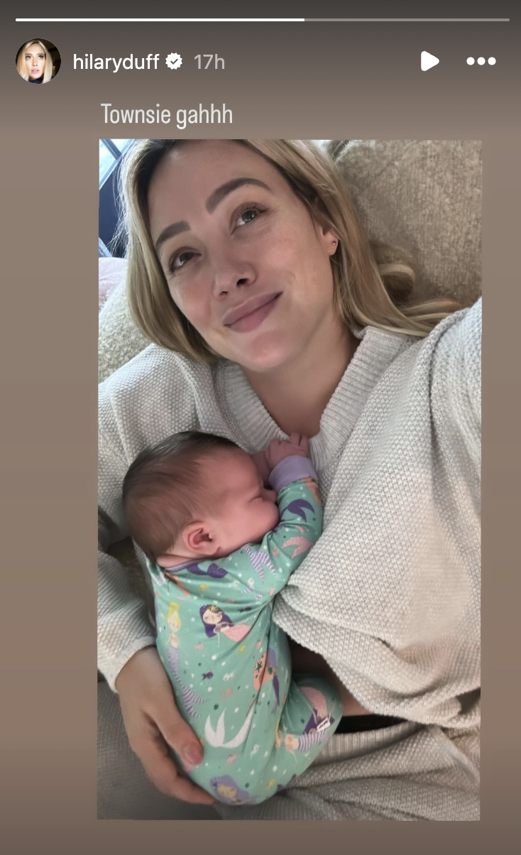 Adorable! Hilary Duff Shares Photo Of Her Newborn Baby