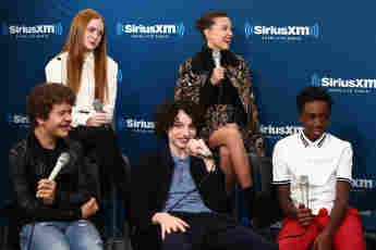 The Cast of 'Stranger Things' during an interview with SiriusXM's radio show.