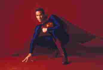 Dean Cain playing the role of "Superman"