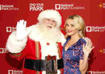Reese Witherspoon with Santa Claus