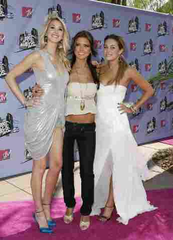 Whitney Port, Audrina Patridge, Lauren Conrad at arrivals for 2007 MTV MOVIE AWARDS - ARRIVALS, Gibson Amphitheatre at U