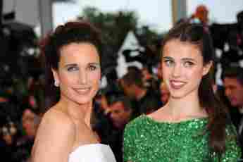 Andie MacDowell with her daughter Margaret Qualley at the Cannes Film Festival.