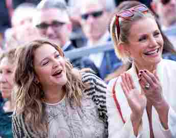 Drew Barrymore and Cameron Diaz attend Lucy Liu's Walk of Fame ceremony in Hollywood on May 1, 2019.