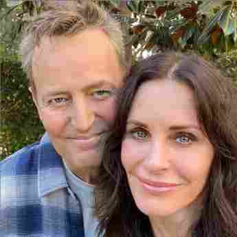Matthew Perry and Courteney Cox take the cutest selfie while reuniting for lunch!