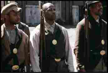 Denzel Washington as Private "Silas Trip" in the 1998 movie 'Glory'.