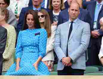 Duchess Kate and Prince William at a Wimbledon match on July 5, 2022