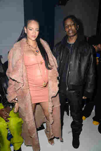 Rihanna Stuns In Tight Leather Dress As She Flaunts Her Baby Bump